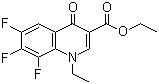 1-乙基-6,7,8-三氟-1,4-二氢-4-氧代-3-喹啉甲酸乙酯分子结构 (CAS 100501-62-0)
