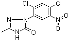 2-(2,4-二氯-5-硝基苯基)-1,2-二氢-5-甲基-3H-1,2,4-三唑-3-酮分子结构 (CAS 100563-34-6)