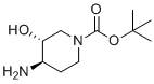反式-4-氨基-1-叔丁氧羰基-3-羟基哌啶分子结构 (CAS 1007596-95-3)