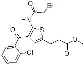5-[(2-溴乙酰基)氨基]-4-(2-氯苯甲酰基)-2-噻吩丙酸甲酯分子结构 (CAS 100827-79-0)