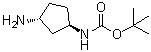 ((1R,3R)-3-Amino-cyclopentyl)-carbamic acid tert-butyl ester molecular structure (CAS 1009075-44-8)