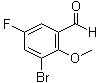 3-Bromo-5-fluoro-2-methoxybenzaldehyde molecular structure (CAS 1009093-60-0)