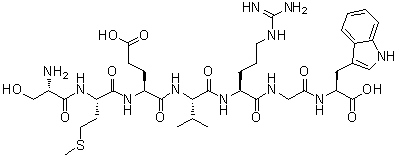 L-Seryl-L-methionyl-L-alpha-glutamyl-L-valyl-L-arginylglycyl-L-tryptophan molecular structure (CAS 100930-04-9)