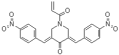 (3E,5E)-3,5-二[(4-硝基苯基)亚甲基]-1-(1-氧代-2-丙烯-1-基)-4-哌啶酮分子结构 (CAS 1009817-63-3)