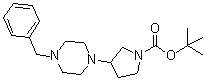 3-[4-苄基-1-哌嗪基]-1-吡咯烷羧酸叔丁酯分子结构 (CAS 1010446-29-3)