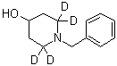 1-(Phenylmethyl)-4-piperidin-2,2,6,6-d<sub>4</sub>-ol molecular structure (CAS 1014695-50-1)