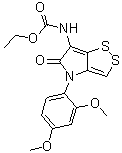 N-[4-(2,4-二甲氧基苯基)-4,5-二氢-5-氧代-1,2-二硫杂环戊烯并[4,3-b]吡咯-6-基]氨基甲酸乙酯分子结构 (CAS 1015064-87-5)