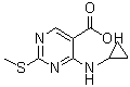 4-(环丙基氨基)-2-(甲硫基)-5-嘧啶羧酸分子结构 (CAS 1015856-32-2)