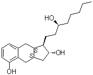 (1R,2R,3aS,9aS)-2,3,3a,4,9,9a-Hexahydro-1-[(3S)-3-hydroxyoctyl]-1H-benz[f]indene-2,5-diol molecular structure (CAS 101692-02-8)