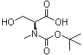 N-[叔丁氧羰基]-N-甲基-L-丝氨酸分子结构 (CAS 101772-29-6)