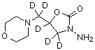 3-Amino-5-(4-morpholinylmethyl-d<sub>2</sub>)-2-Oxazolidinone-4,4,5-d<sub>3</sub> molecular structure (CAS 1017793-94-0)