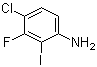 4-氯-3-氟-2-碘苯胺分子结构 (CAS 1018450-37-7)