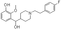 1-[2-(4-Fluorophenyl)ethyl]-alpha-(3-hydroxy-2-methoxyphenyl)-4-piperidinemethanol molecular structure (CAS 1018473-89-6)