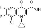 8-Chloro-1-cyclopropyl-6,7-difluoro-1,4-dihydro-4-oxo-3-quinolinecarboxylic acid molecular structure (CAS 101987-89-7)