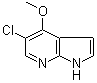 5-氯-4-甲氧基-1H-吡咯并[2,3-b]吡啶分子结构 (CAS 1020056-69-2)