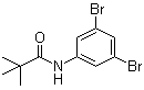 N-(3,5-二溴苯基)-2,2-二甲基丙酰胺分子结构 (CAS 1020252-74-7)