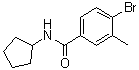 4-Bromo-N-cyclopentyl-3-methylbenzamide molecular structure (CAS 1020252-78-1)