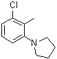 1-(3-氯-2-甲基苯基)吡咯烷分子结构 (CAS 1020253-09-1)