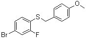 4-溴-2-氟-1-[[(4-甲氧基苯基)甲基]硫基]苯分子结构 (CAS 1020253-12-6)