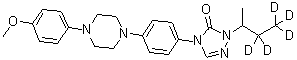 2,4-Dihydro-4-[4-[4-(4-methoxyphenyl)-1-piperazinyl]phenyl]-2-(1-methylpropyl-2,2,3,3,3-d<sub>5</sub>)-3H-1,2,4-triazol-3-one molecular structure (CAS 1020719-22-5)