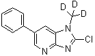2-氯-1-(三氘甲基)-6-苯基-1H-咪唑并[4,5-b]吡啶分子结构 (CAS 1020719-30-5)