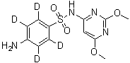 4-Amino-N-(2,6-dimethoxy-4-pyrimidinyl)benzene-2,3,5,6-d<sub>4</sub>-sulfonamide molecular structure (CAS 1020719-80-5)