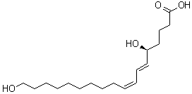 (5S,6E,8Z)-5,18-二羟基-6,8-十八碳二烯酸分子结构 (CAS 1021188-24-8)