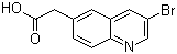 3-溴-6-喹啉乙酸分子结构 (CAS 1022091-93-5)