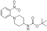 [1-(2-硝基-苯基)-哌啶-4-基]氨基甲酸叔丁酯分子结构 (CAS 1023594-62-8)