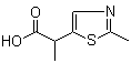 2-(2-甲基-1,3-噻唑-5-基)丙酸分子结构 (CAS 1023814-51-8)
