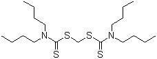 4,4'-亚甲基双(二丁基二硫代甲酰胺)分子结构 (CAS 10254-57-6)