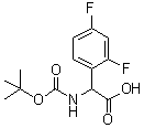 alpha-[[(1,1-二甲基乙氧基)羰基]氨基]-2,4-二氟苯乙酸分子结构 (CAS 1025496-16-5)