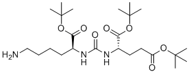 (S)-二-叔-丁基2-(3-((S)-6-氨基-1-(叔-丁氧基)-1-氧代己烷-2-基)脲基)戊烷二酸酯分子结构 (CAS 1025796-31-9)