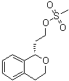 (1S)-3,4-二氢-1H-2-苯并吡喃-1-乙醇甲烷磺酸酯分子结构 (CAS 1026828-66-9)