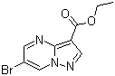 6-溴吡唑并[1,5-a]嘧啶-3-羧酸乙酯分子结构 (CAS 1027511-41-6)