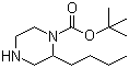 2-丁基-1-哌嗪甲酸叔丁酯分子结构 (CAS 1027511-69-8)