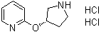 (S)-2-[(吡咯烷-3-基)氧基]吡啶二盐酸盐分子结构 (CAS 1029715-21-6)