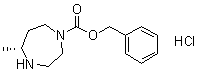 (5R)-5-甲基-1,4-二氮杂环庚烷-1-羧酸苄酯盐酸盐分子结构 (CAS 1030377-27-5)