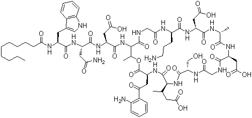 达托霉素分子结构 (CAS 103060-53-3)