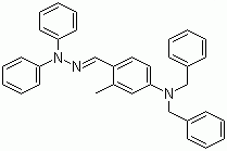 2-甲基-4-二苄氨基苯甲醛-1,1-二苯腙分子结构 (CAS 103079-11-4)