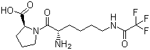 N6-三氟乙酰赖氨酸脯氨酸分子结构 (CAS 103300-89-6)