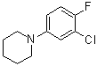 1-(3-氯-4-氟苯基)哌啶分子结构 (CAS 1033201-89-6)