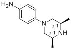 Rel-4-[(3R,5S)-3,5-二甲基-1-哌嗪基]-苯胺分子结构 (CAS 1033330-43-6)