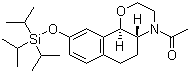 1-[(4aR,10bR)-2,3,4a,5,6,10b-六氢-9-(三异丙基硅氧基)-4H-萘并[1,2-b]-1,4-恶嗪-4-基]乙酮分子结构 (CAS 1034706-81-4)