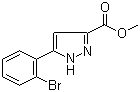 5-(2-溴苯基)-1H-吡唑-3-羧酸甲酯分子结构 (CAS 1035235-11-0)