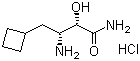 (alphaS,betaR)-beta-氨基-alpha-羟基环丁烷丁酰胺盐酸盐分子结构 (CAS 1036931-36-8)