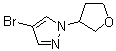 4-Bromo-1-(tetrahydro-3-furanyl)-1H-pyrazole molecular structure (CAS 1040377-07-8)