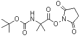 N-[叔丁氧羰基]-2-甲基-丙氨酸 2,5-二氧代-1-吡咯烷基酯分子结构 (CAS 104055-39-2)