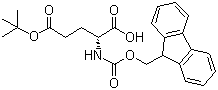 N-芴甲氧羰基-D-谷氨酸 gamma-叔丁酯分子结构 (CAS 104091-08-9)