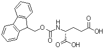 N-芴甲氧羰基-D-谷氨酸分子结构 (CAS 104091-09-0)
